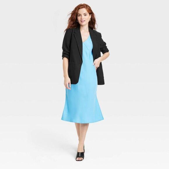 A New Day - Women's Relaxed Fit Essential Blazer - A New Day B Black - Picture 3 of 3
